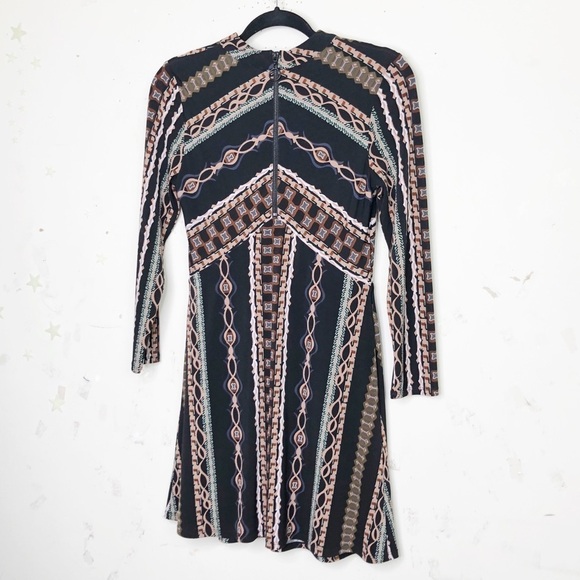 FREE People Stella jersey graphic chain print mini dress - Picture 2 of 12